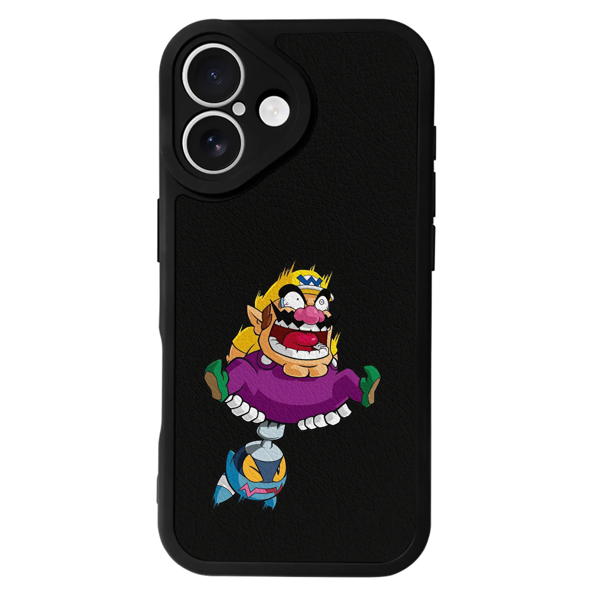 マリオ グッズ ワリオ - IPhone 16シリーズ対応 ・ シリコンスマホケース ・ レザー調 ・ 高精度フィット ・ 耐衝撃 ・ ワイヤレス充電対応 ・ 精密カット